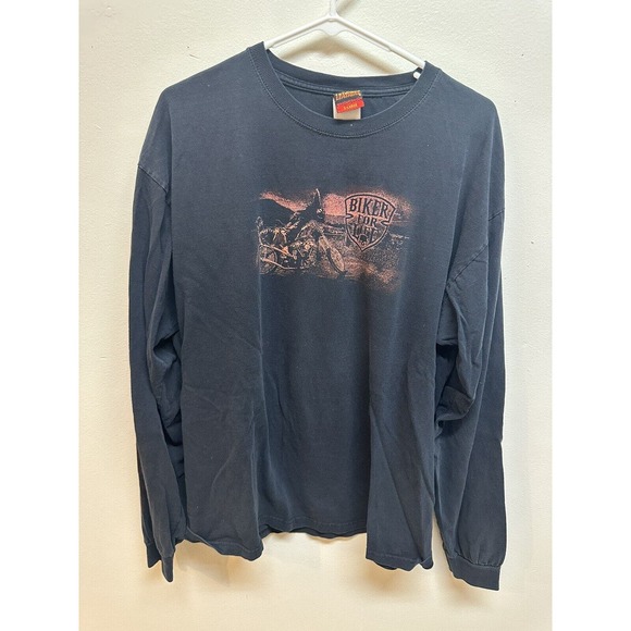 Biker For Life Mens Long Sleeve Shirt | Size X-Large | Hot Leathers Tag - Picture 1 of 7